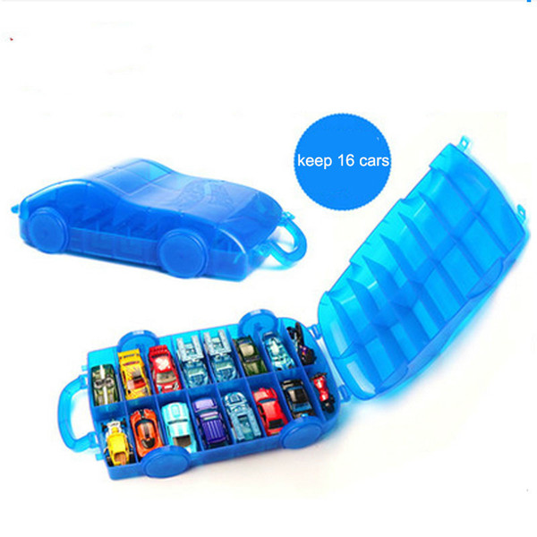 Hot Wheels Car Model Has 16 Piece Storage Box Hotwheels Cars Toy Parking Lot Cell Phone Models Mobile Folding Two Wheel Direction