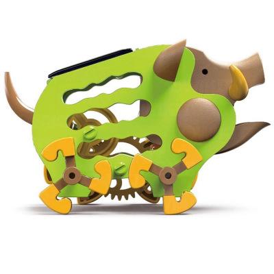 Educational Solar Powered Toy DIY Assembled Scientific Learning Science Kids Educational Training Toy Solar Powered Wild Boar Walking
