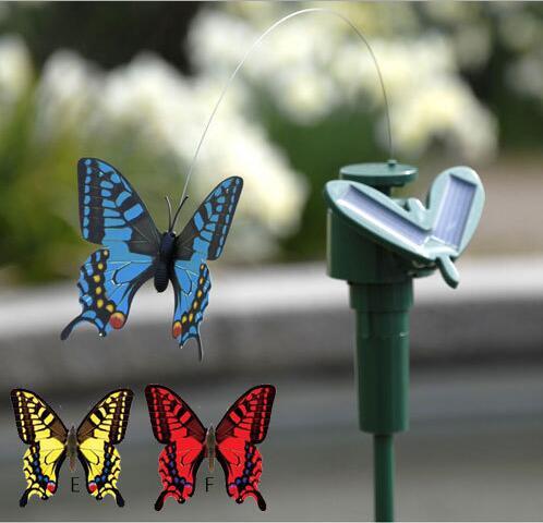 HOT New Solar Hummingbirds Butterflies Garden toys students enlightenment educational toys solar and battery combo.GIFT Simulation toys
