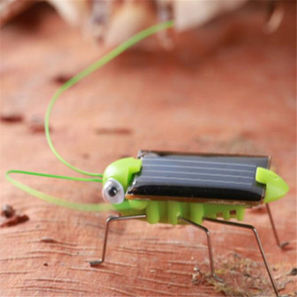 Solar Grasshopper Toys for Children Solar Toys Funny Game Mini Grasshopper for Kids Fun Bug Robot Power Energy Gifts DHL Free