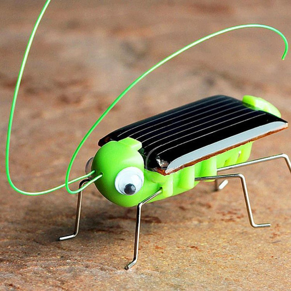 Solar Energy Toys Funny Insect Solar Grasshopper Novelty Gag Solar Powered Playing Learning Toys Cricket Educational Toy birthday Kids gift