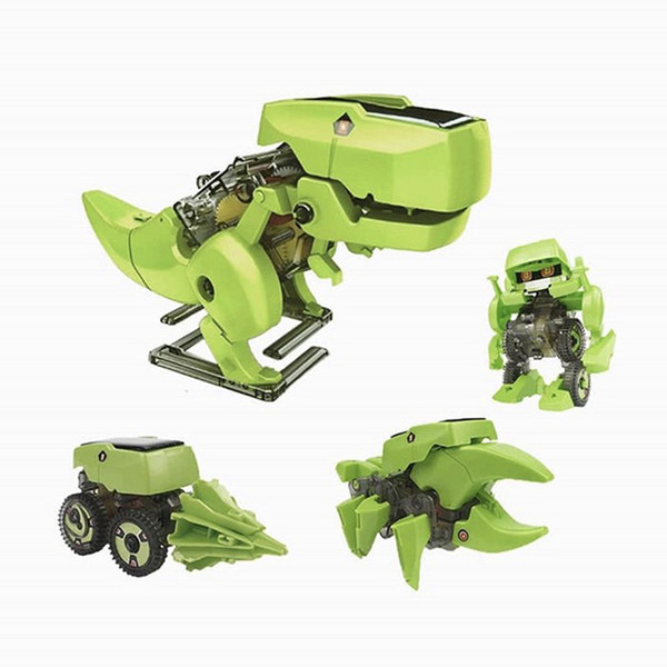 Solar Robot Toys Four-piece Education Training Toys DIY Machine Dog Puzzle Pieces Education Model Toy Gift For Kids DIY physics Robot