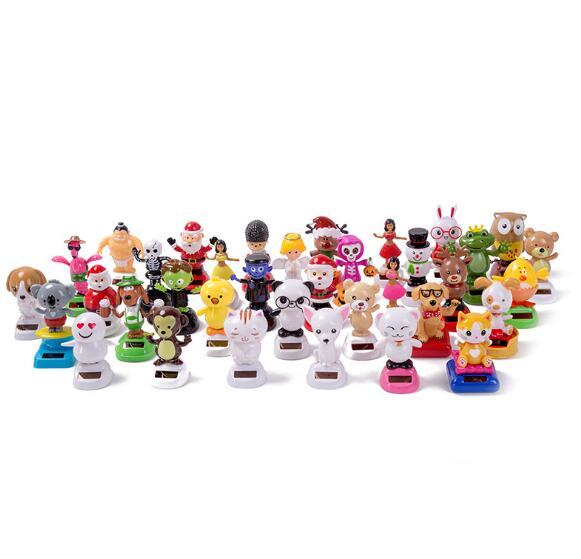 Solar Christmas Toys Figurines Dance Tree Christmas and Santa Claus for Home Car Window Decoration Kids Solar Toys