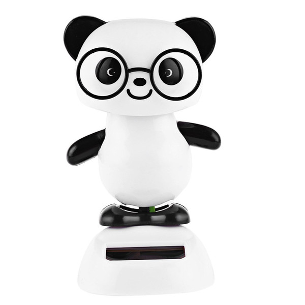 2016 NEW Solar Energy Cute Shaking Panda House Decoration for Kids Excellent Christmas Gift Environment-friendly Toy