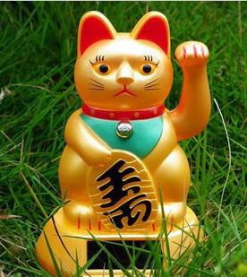 2015 5pcs/lot Solar Powered Waving Lucky Cat Dimensions: 3.23 in x 3.23 in x 4.8 in