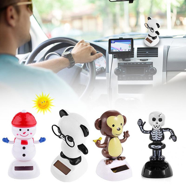 Wholesale- Novelty Solar Toy Powered Dancing Flip Flap Car Home Desk Dancer Bobble Toys For Children Solar Toy Power Energy Figure Toys