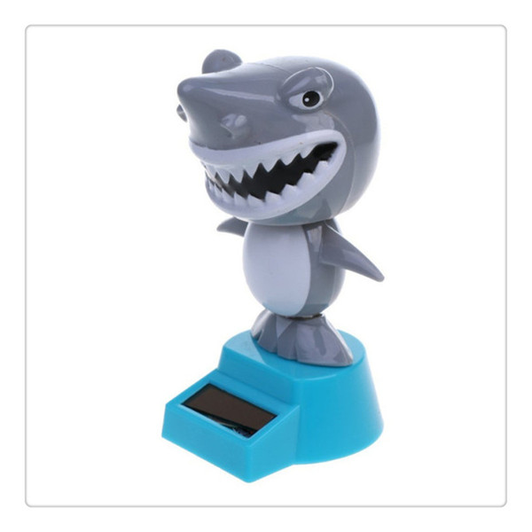 Solar Powered Swing Animal Toys Lovely Novelty Solar Shaking Head Frog Shark Toy Gifts for Children Novelty New