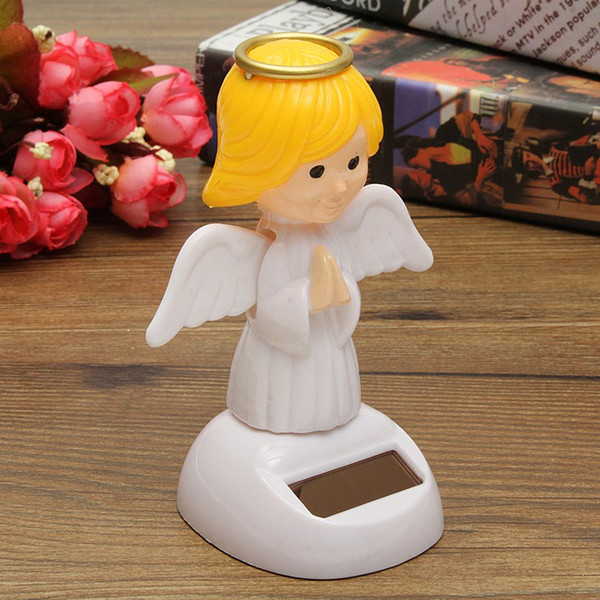 Wholesale-Hot Sale Solar Toys Plastic ABS Dancing Fun Angel Flip Flap Powered Toys For Desk Home Ornaments Decor Toys