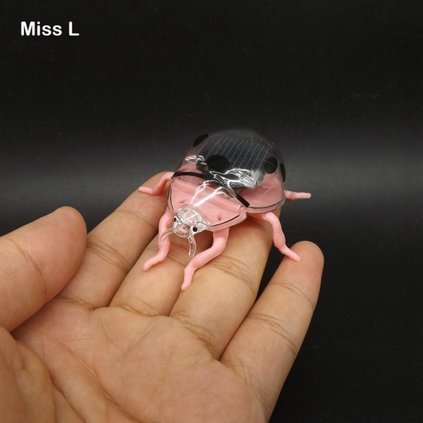 Pink Ladybird Solar Power Toy Creative Simulation Halloween Prank Prop Kid Game