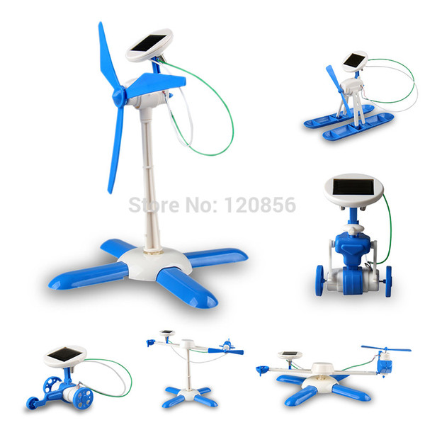new 6 in 1 DIY solar toy kit robot windmill plane car educational solar power Kits Novelty solar robots For Child boy gril Gift