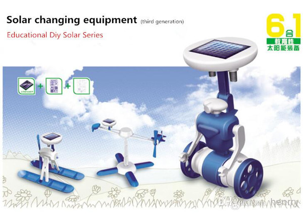 Six kinds of games are played, the third generation solar toys / educational science toys / DIY ROBOT \ solar changing equipment