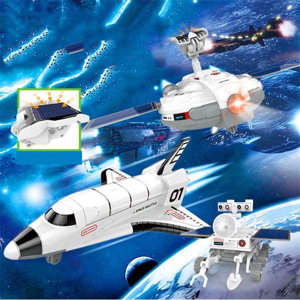 Solar Energy Toys 3 to 1 solar powered lunar exploration fleet children's puzzle toy DIY robot science and education