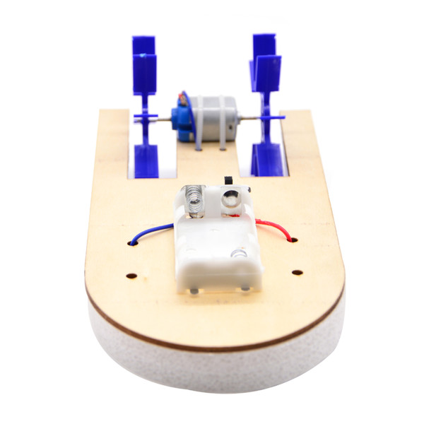 double paddle electric Minglun boat speedboat primary and secondary puzzle technology small production ship model popular science experiment