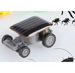 100pcs/lot Mini Smallest Solar Powered Robet Racing Car Moving Drive Car Fun Gadget Toy For Kids