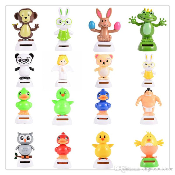 2017 New Solar Powered Santa Christmas Doll Dancing Christmas Decoration CoolCar Dancing Toys Frog Owl Car Accessories Free Shipping