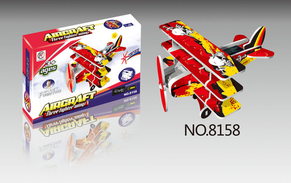 Solar plane assembled children's educational toys puzzles The three-dimensional model factory wholesale price