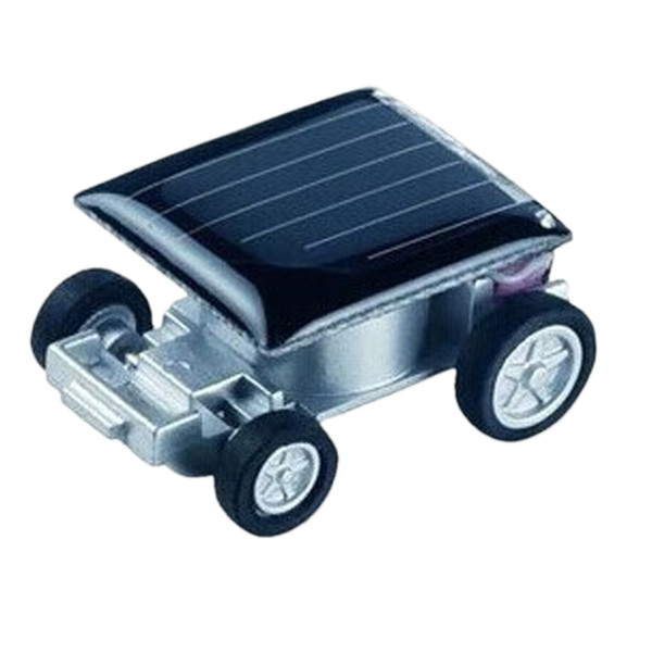 Wholesale- New Smallest Mini Car Solar Powered Toy Car New Mini Children Solar Toy Gift Baby Kid Solar Car Toy