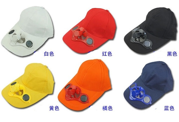 Adult male and female children hat with fan Solar fan cap hat men and women sun hat baseball cap hat factory direct solar advertising