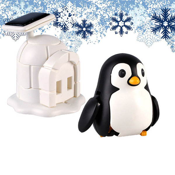 Solar Powered Shaking Toy Cute Penguins Household Car Decoration Children Education Toys Kids Birthday Gift Collection Solar Toy