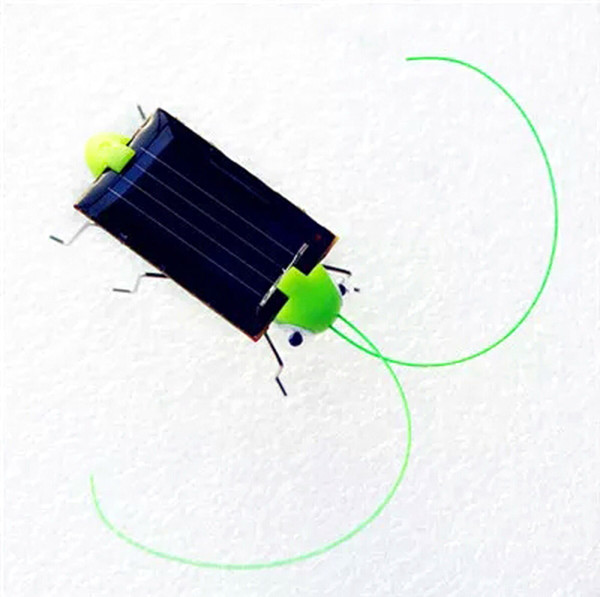 New Cute Solar Power Robot Insect Bug Locust Grasshopper Toy Educational solar toys solar moving toys 