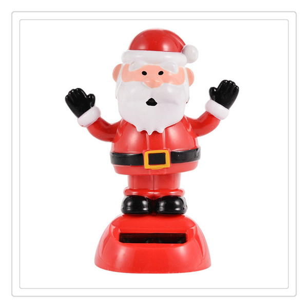 2017 New Hot Car Dancing Toys Solar Powered Santa Snowman Dancing Christmas Decoration Deer Man Cool Car Accessories Free DHL