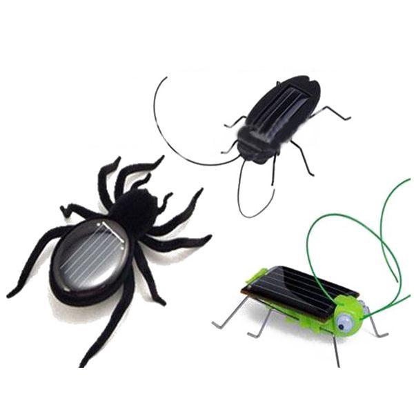 Wholesale- Solar Power Educational Energy Cockroach Spider Grasshopper Toys Gadget Kid Gift