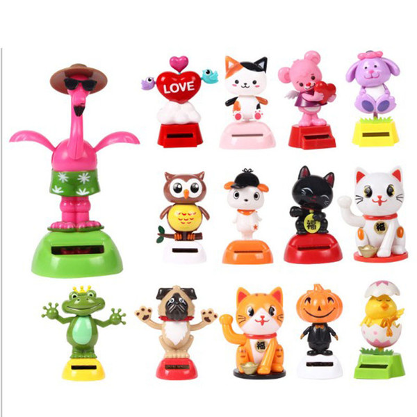 50 Styles solar power to dance style solar toys Children's toy car inner decoration home decoration beautiful Christmas gifts