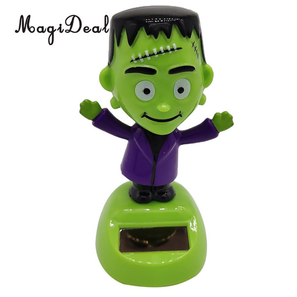 Solar Powered Bobbing Evil Man Figure Model - Fun Solar Science Toy Bobbleheads Home Desktop Car Halloween Decor