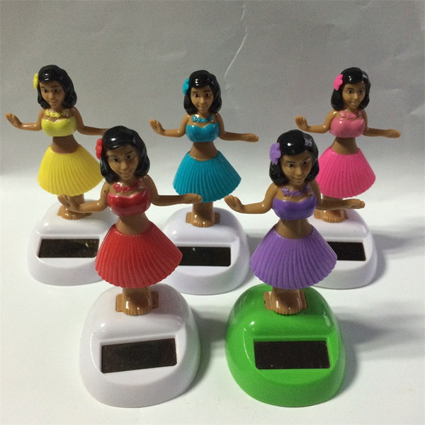 Hawaii Dance Girl Ornament Automatic Swaying Car Decoration Multi Colors Toy Solar Energy Creative Hot Sale 3 5lj D1