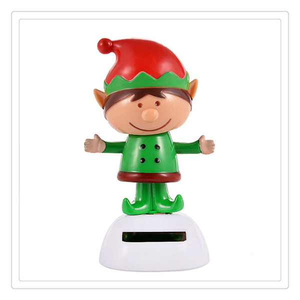 Hot Dancing Solar Energy Toys Solar Powered Santa Snowman Dancing Wedding Decoration Deer Man Cool Car Accessories 