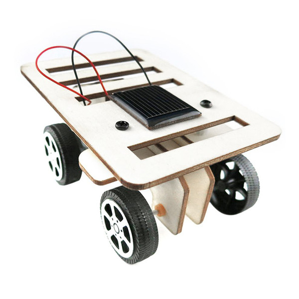 2018 DIY Solar Toy Car Assemble Solar Vehicle Mini Energy Powdered Toy Racer Child Kid Car Education Kit