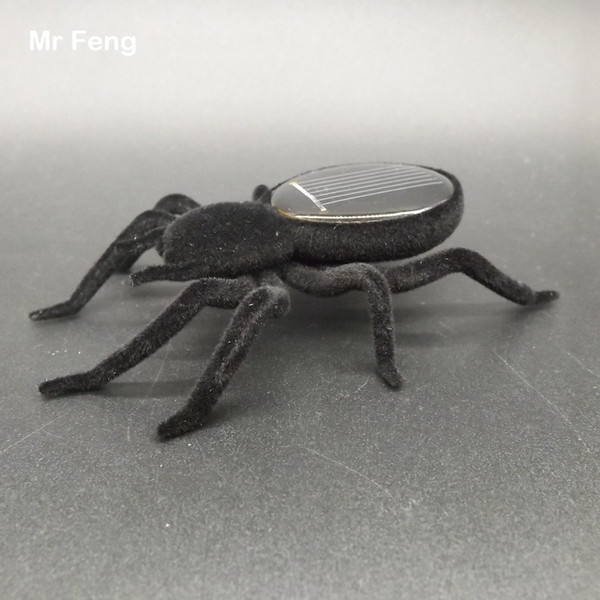 Funny Black Crazy Spider Solar Powered Toy Educational Games, Children Solar Toy Gift ( Model Number Solar-Spider )