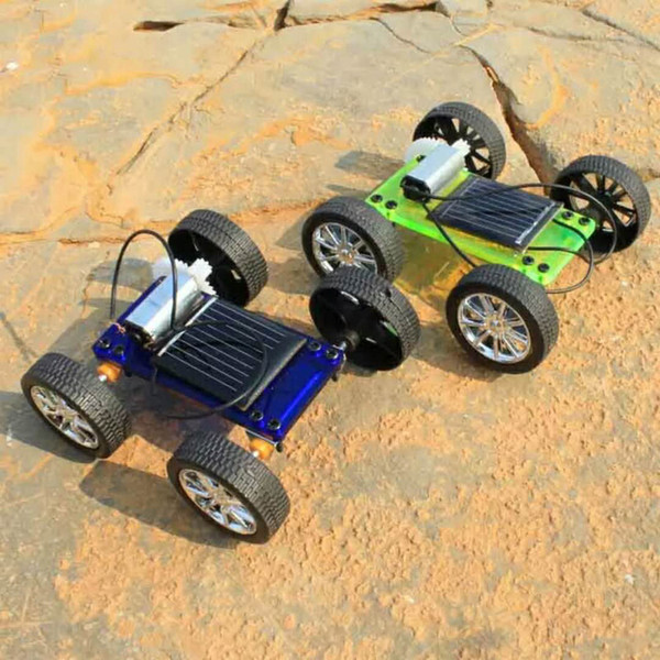 DIY solar toys car three colors diy solar educational toy mini Toy Car Racer Educational Gadget Children Educational Enlighten Doll Kid Gift