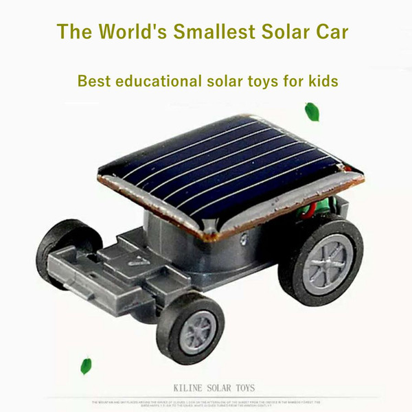 Solar car mini kids toy Worlds Smallest Solar Power Energy Racing Car solar educational toy for kids Children birthday Gift