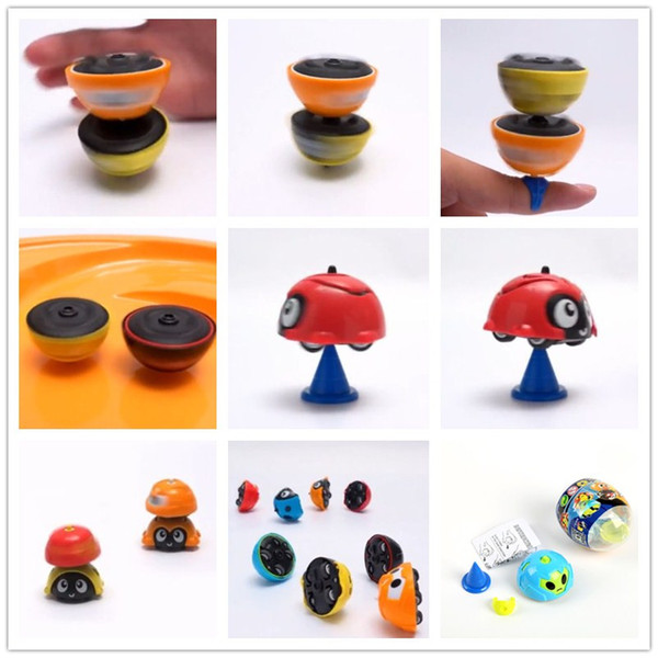 NEW Children's Multi-Function Competitive Cartoon Gyro Toy kids Inertia Insect Car Baby Racing Collision Spinning Top Early Education 100pcs