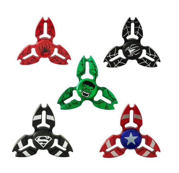 Explosive sales direct zinc alloy triangle finger tip gyro Spiderman captain three legged crab decompression gyro