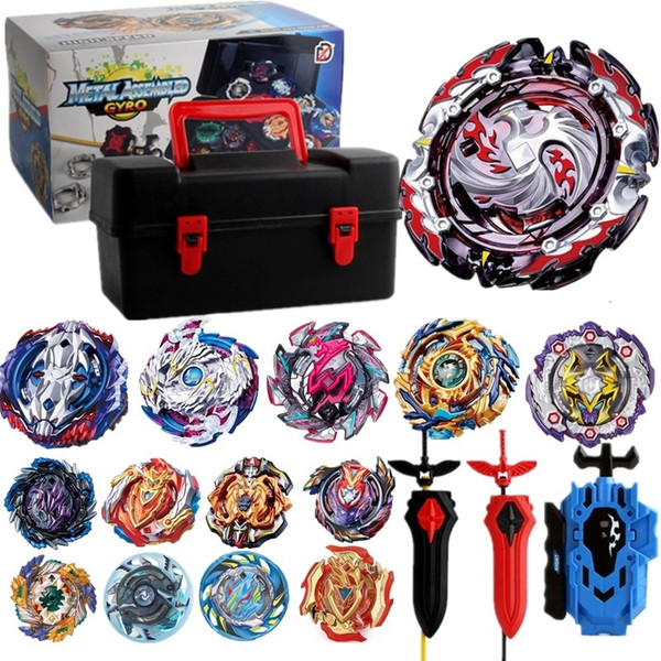 Tops Set Launchers Beyblade Toys B-131 B-122 B-130 Toupie Metal God Burst Spinning Top Bey Blade Blades Toy bay blade bablesMX190926