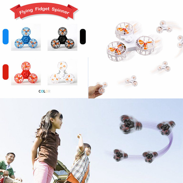 Flying Fidget Spinner Mini Rechargeable Automatic Rotatable Flying Finger Spinner Anxiety Stress Release Toy Spinning Top AAA228