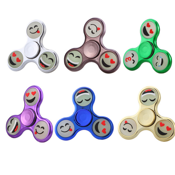 Luminous Smile Emoji EDC Spinner Fidget Plastic Spinner Hand Finger Glow in the Dark For Autism and ADHD Anti Stress spiner Toy