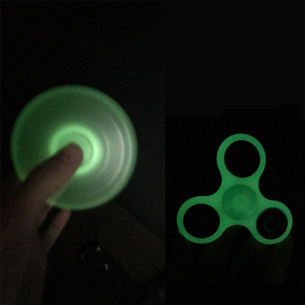 Luminous Hand Spinner Fingertips Spiral Fingers Gyro Torqbar Fidget Spinner Glow In The Dark Tri Spinner Decompression Toys 60pcs