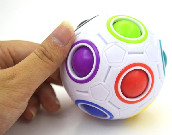 Magic Rainbow Ball Cube Magic Ball Shaped Magic Football Creative Mini Cube Educational Toys FREE SHIPPING