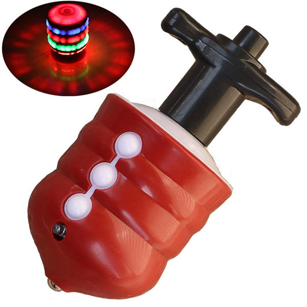 7 Colors Fidget Spinner Kids toys Musical Gyro Flash LED Light Colorful Spinning Imitation Wood Gyro Glitter Music Light