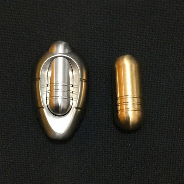 Stainless Steel Brass Silkworm Cocoon Push Egg EDC Toy Metal Push Egg Adult Decompression Toy Fingertip Gyro SH190910