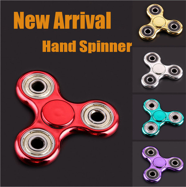 Gold Colors Hand Spinners Metal Metallic Color Gyro Hand Spinner EDC Toys With Retail Box DHL Fast 2017 New