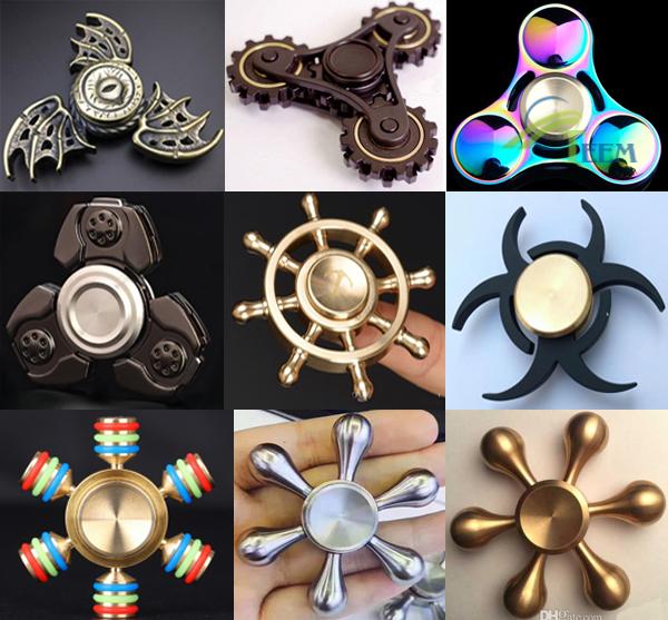 Fidget Spinner Top Quality Hand Spinners EDC Novelty Decompression Toy Hand Spinning 6 mins High Speed Relieves Anxiety Metal Copper