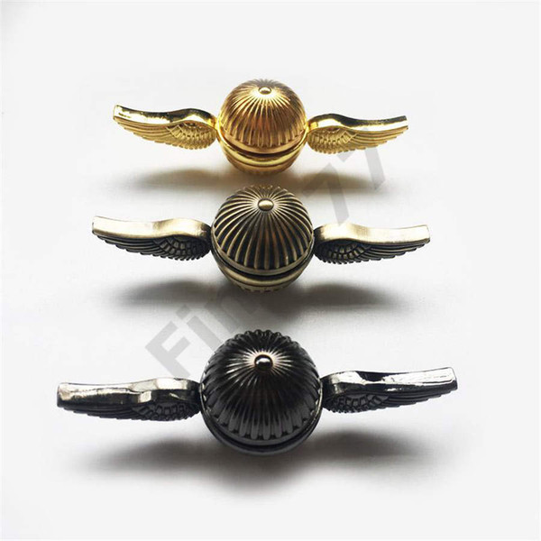 Rainbow Hand Spinner Harry Potter Golden Snitch Fidget Spinners Rainbow Metal Copper Cupid Angel Wing Decompression Toy finger Gyro