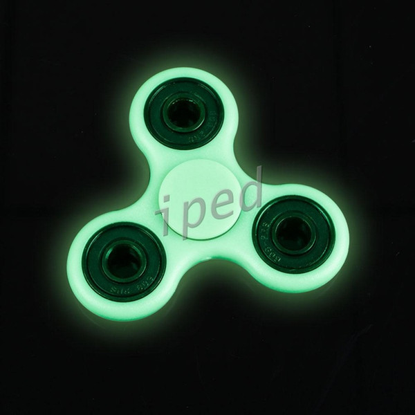 Luminous Hand Spinner Fingertips Spiral Fingers Gyro Torqbar Fidget Spinner Glow In The Dark Tri Spinner Decompression Toys high quality