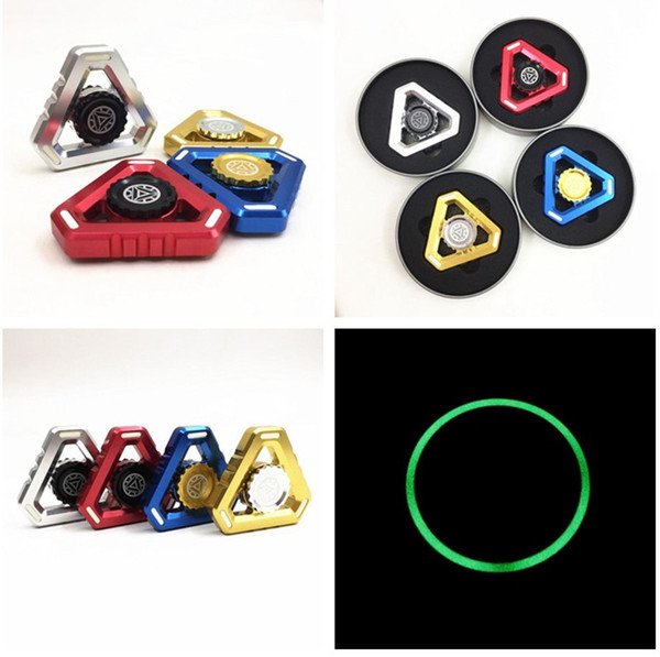 2017 Hot selling Newest Glow Metal USA Fidget Spinner Hexa-spinners EDS Anti-stress Rotation Metal Spinner Cooper Decompression Novelty Toy