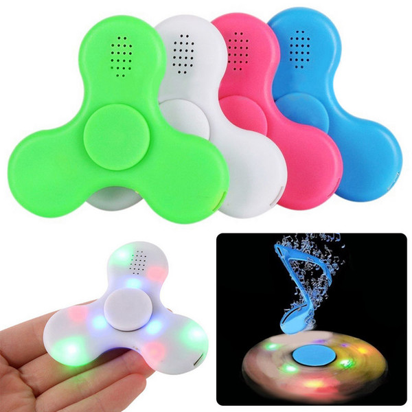 2017 Bluetooth Music LED Hand Spinner in Retail Box LED Camo Fidget Spinners LED fnger spinner Optional EDC toys