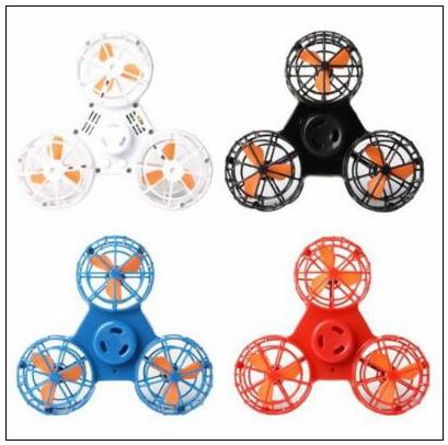 4 Colors Flying Fidget Spinner Mini Rechargeable Automatic Rotatable Flying Finger Spinner Anxiety Stress Toy Spinning Top CCA9458 30pcs